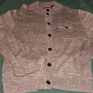 Men's Classic Gray Cardigan Sweater